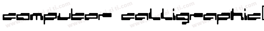 computer calligraphic字体转换